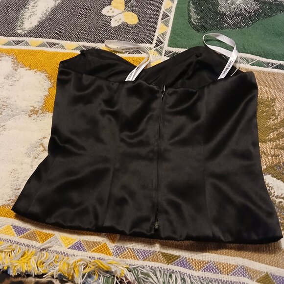 David's Bridal Womens Size 4 Black Strapless Bustier Top - Picture 12 of 13